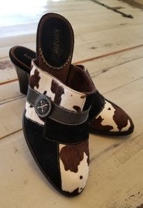 Like New Kenzie clog/heel, calf leather